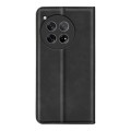 For OnePlus 12 Retro-skin Magnetic Suction Leather Phone Case(Black)