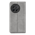 For OnePlus 12 Retro-skin Magnetic Suction Leather Phone Case(Grey)