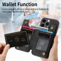 For iPhone 14 Pro Retro Leather Zipper Wallet Back Phone Case(Black)