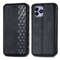 For UMIDIGI G5 Cubic Grid Pressed Magnetic Leather Phone Case(Black)