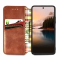 For TCL 40 Nxtpaper 5G Cubic Grid Pressed Magnetic Leather Phone Case(Brown)