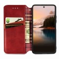 For TCL 40 Nxtpaper 5G Cubic Grid Pressed Magnetic Leather Phone Case(Red)