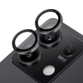 For Xiaomi Redmi Note 13 5G NORTHJO Camera LensCD Vein Metal Ring Tempered Glass Film(Black)