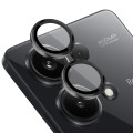 For Xiaomi Redmi Note 13 Pro 4G NORTHJO Camera LensCD Vein Metal Ring Tempered Glass Film(Black)