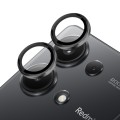 For Xiaomi Redmi Note 13 Pro 4G NORTHJO Camera LensCD Vein Metal Ring Tempered Glass Film(Black)