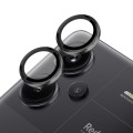 For Xiaomi Redmi Note 13 Pro+ 5G NORTHJO Camera LensCD Vein Metal Ring Tempered Glass Film(Black)