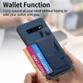 For Samsung Galaxy S10 II K-shaped Slide Holder Card Slot Phone Case(Purple)