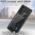 For Samsung Galaxy A34 5G II K-shaped Slide Holder Card Slot Phone Case(Blue)