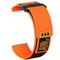 20mm Two Color Nylon Canvas Hook And Loop Fastener Watch Band(Orange+Black)