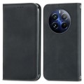 For Realme 12 Pro Retro Skin Feel Magnetic Leather Phone Case(Black)