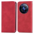 For Realme 12 Pro Retro Skin Feel Magnetic Leather Phone Case(Red)