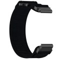 For Garmin MARQ Golfer 22mm Nylon Hook And Loop Fastener Watch Band(Black)