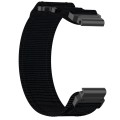 For Garmin  Instinct 2 Solar 22mm Nylon Hook And Loop Fastener Watch Band(Black)