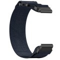 For Garmin Instinct Crossover 22mm Nylon Hook And Loop Fastener Watch Band(Blue)