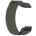 For Garmin Fenix 7X 26mm Nylon Hook And Loop Fastener Watch Band(Grey)
