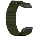 For Garmin Fenix 5X Sapphire 26mm Nylon Hook And Loop Fastener Watch Band(Army Green)