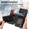 For Samsung Galaxy M14 Retro Leather Zipper Wallet Back Phone Case(Black)