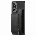 For Samsung Galaxy A33 5G Retro Leather Zipper Wallet Back Phone Case(Black)