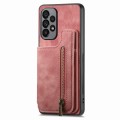 For Samsung Galaxy A72 4G/5G Retro Leather Zipper Wallet Back Phone Case(Pink)