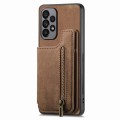 For Samsung Galaxy S20+ Retro Leather Zipper Wallet Back Phone Case(Brown)