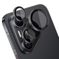 For Huawei Pura 70 NORTHJO Camera Lens CD Vein Metal Ring Tempered Glass Film(Black)