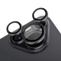 For Huawei Pura 70 NORTHJO Camera Lens CD Vein Metal Ring Tempered Glass Film(Black)