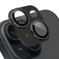 For iPhone 15 / 15 Plus NORTHJO Matte Camera Lens Protector Tempered Glass Rear Lens Film(Black)