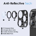 For iPhone 15 Pro / 15 Pro Max NORTHJO Matte Camera Lens Protector Tempered Glass Rear Lens Film(Bla