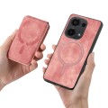 For Xiaomi Redmi Note 13 Pro 4G Retro Splitable Magnetic Stand Card Bag Leather Phone Case(Pink)