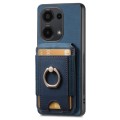 For Xiaomi Redmi Note 13 Pro 4G Retro Splitable Magnetic Stand Card Bag Leather Phone Case(Blue)