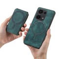 For Xiaomi Redmi Note 13 4G Retro Splitable Magnetic Stand Card Bag Leather Phone Case(Green)