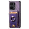 For Xiaomi Poco X4 Pro 5G Retro Splitable Magnetic Stand Card Bag Leather Phone Case(Purple)