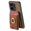 For Xiaomi Redmi 12 4G/5G Retro Splitable Magnetic Stand Card Bag Leather Phone Case(Brown)