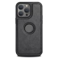 For iPhone 12 Pro Suteni G1 Magsafe Leather Back Phone Case(Black)