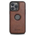 For iPhone 12 Pro Suteni G1 Magsafe Leather Back Phone Case(Brown)