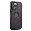 For iPhone 13 Suteni G1 Magsafe Leather Back Phone Case(Purple)
