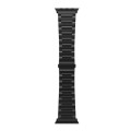 For Apple Watch Series 9 45mm I-Shaped Titanium Watch Band(Black)