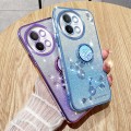 For vivo S18E Gradient Glitter Immortal Flower Ring All-inclusive Phone Case(Purple)