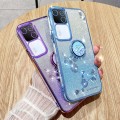 For vivo S18 Gradient Glitter Immortal Flower Ring All-inclusive Phone Case(Purple)