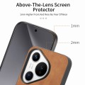 For Huawei  Pura 70 Solid Color Retro Magsafe PU Back Cover Phone Case(Brown)