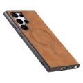 For Samsung Galaxy S23+ 5G Solid Color Retro Magsafe PU Back Cover Phone Case(Brown)