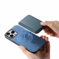 For iPhone 15 Pro Retro Magsafe Card Bag PU Back Cover Phone Case(Blue)