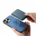 For iPhone 14 Pro Retro Magsafe Card Bag PU Back Cover Phone Case(Blue)