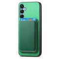 For Samsung Galaxy A15 Retro Magsafe Card Bag PU Back Cover Phone Case(Green)