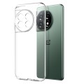 For OnePlus 11 5G NORTHJO Transparent TPU Phone Case with Tempered Glass Film(Transparent)