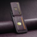 For iPhone 12 Pro Suteni M2 Oil Wax MagSafe Horizontal Card Bag Phone Case(Black)