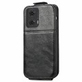 For Motorola Moto G34 5G Zipper Wallet Vertical Flip Leather Phone Case(Black)