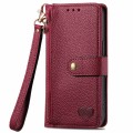 For Sony Xperia 5 IV Love Zipper Lanyard Leather Phone Case(Red)