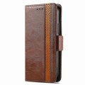 For Honor 100 Pro 5G CaseNeo Splicing Dual Magnetic Buckle Leather Phone Case(Brown)