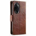 For Honor 100 Pro 5G CaseNeo Splicing Dual Magnetic Buckle Leather Phone Case(Brown)